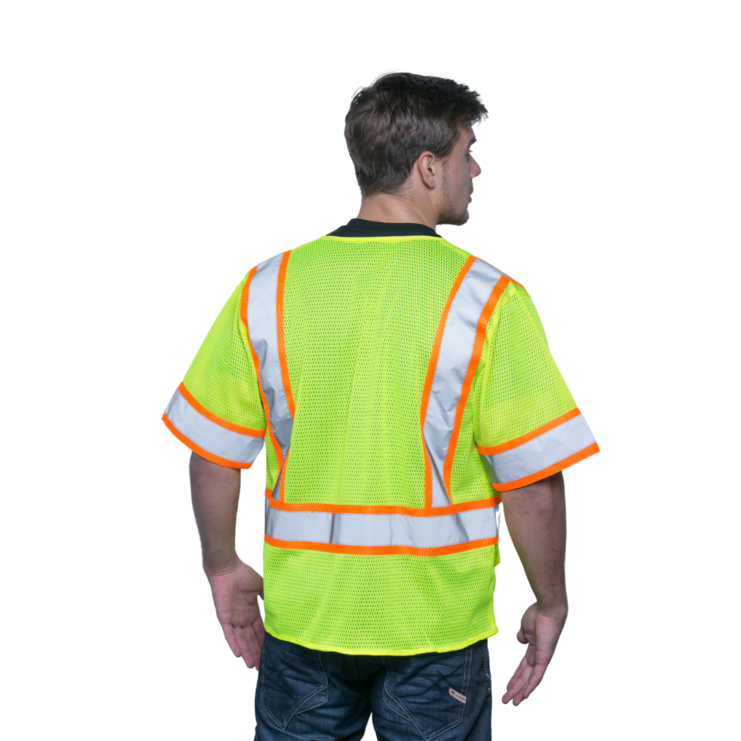 Brite Safety Style 1319 Hi Vis Safety Surveyor Vest, Short Sleeve