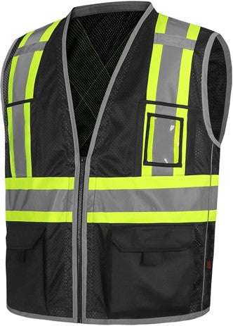HAIGHT ヘイト NYLON PADDED VEST Hype-Lite Safety Vest with X-Back | Hi-Vis Lightweight Protection