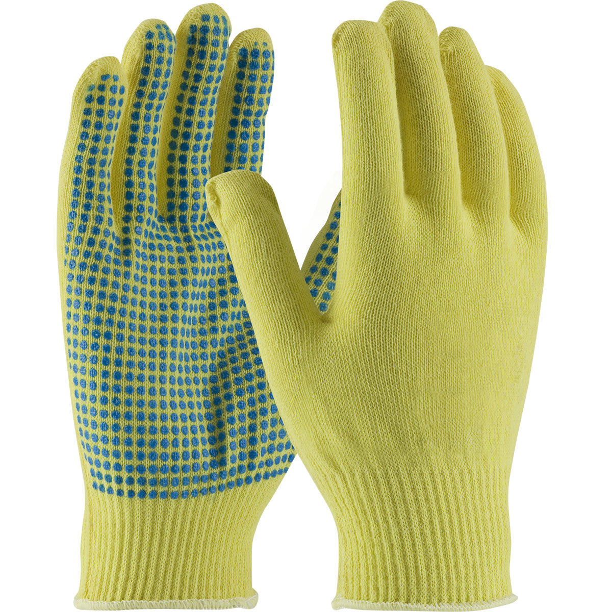 Kut Gard 08-K200PD Cut Resistant Gloves Kevlar PVC Dot Grip Yellow
