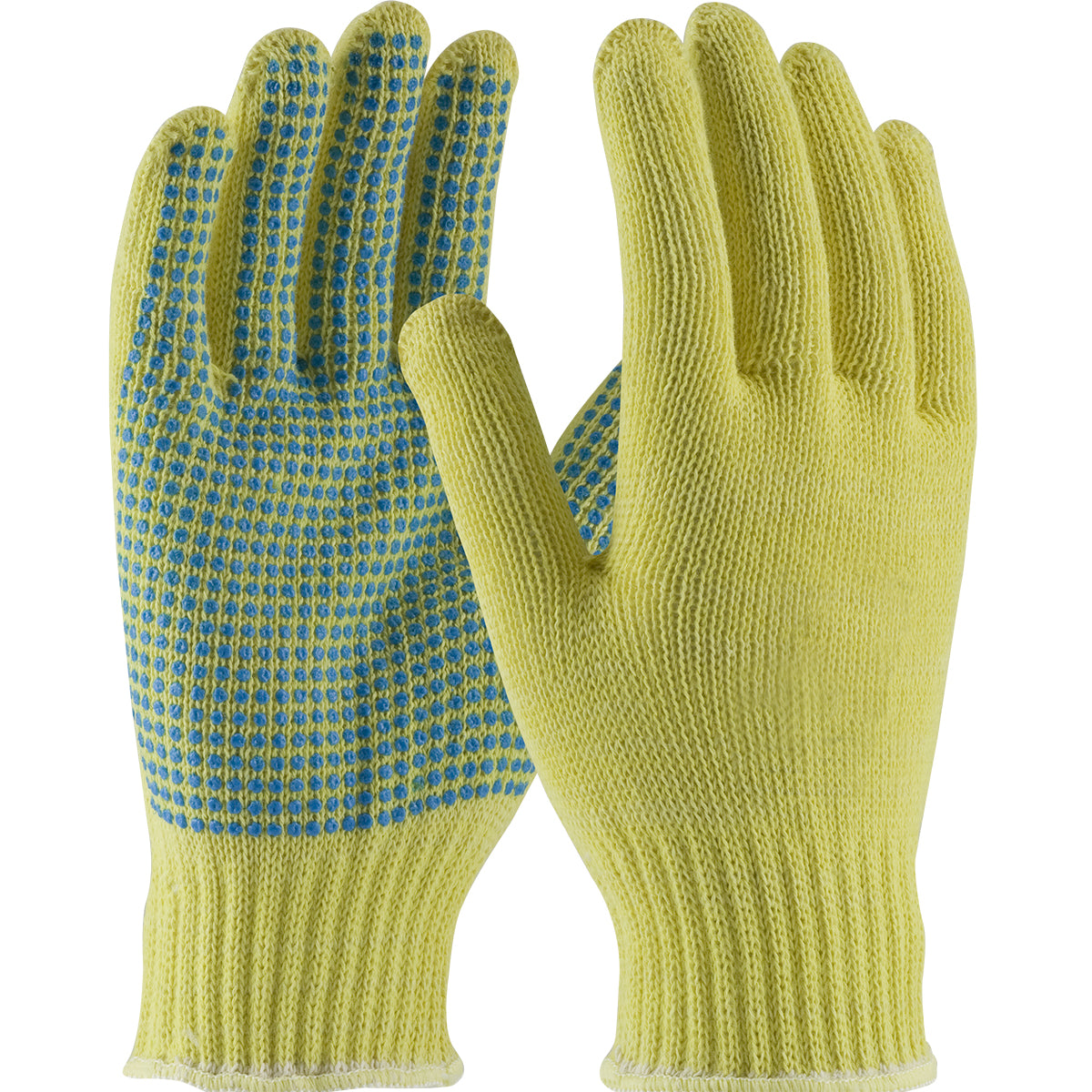 Kut Gard 08-K300PD Cut Resistant Gloves Kevlar PVC Grip Yellow