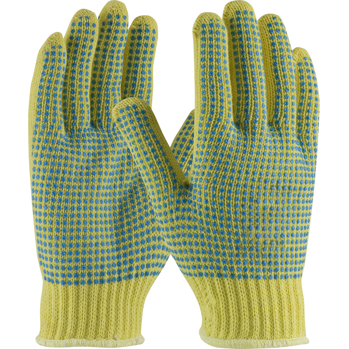 Kut Gard 08-K350PDD Cut Resistant Gloves Kevlar Heavy PVC Grip Yellow