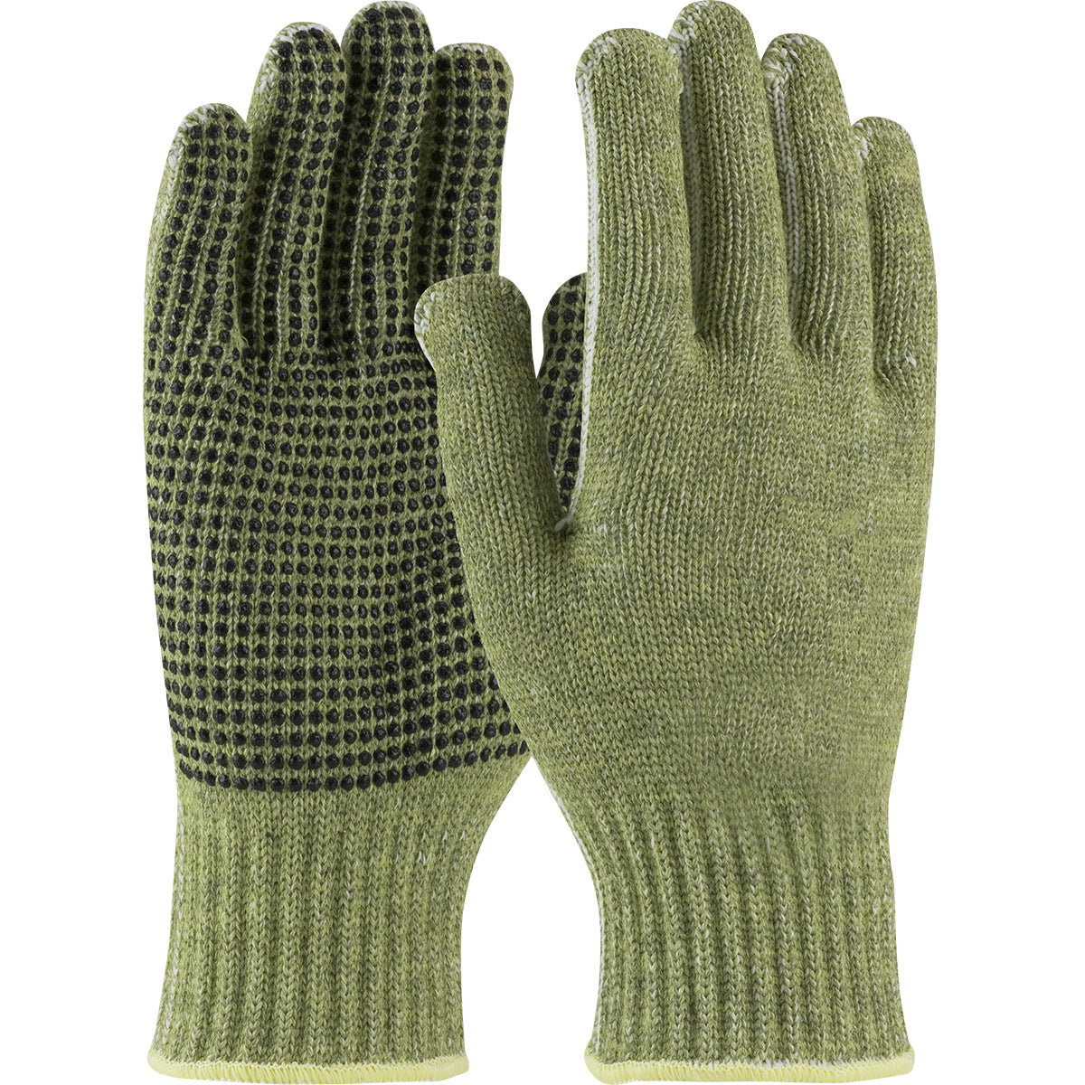 Kut Gard 08-KA740PD Cut Resistant Gloves ACP Kevlar PVC Grip Green