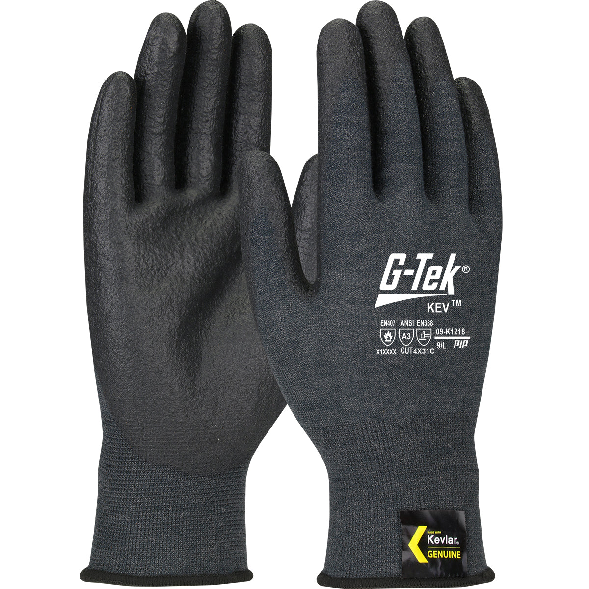 G-Tek KEV 09-K1218 Cut Resistant Gloves Kevlar Gray