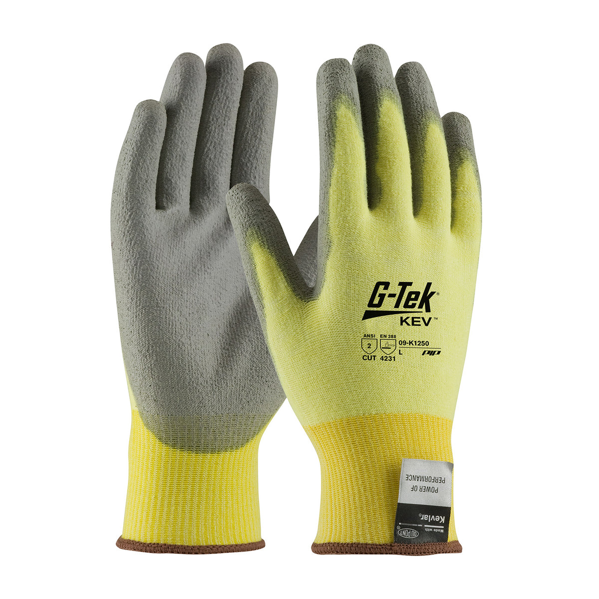G-Tek 09-K1250 Cut Resistant Gloves Kevlar Yellow