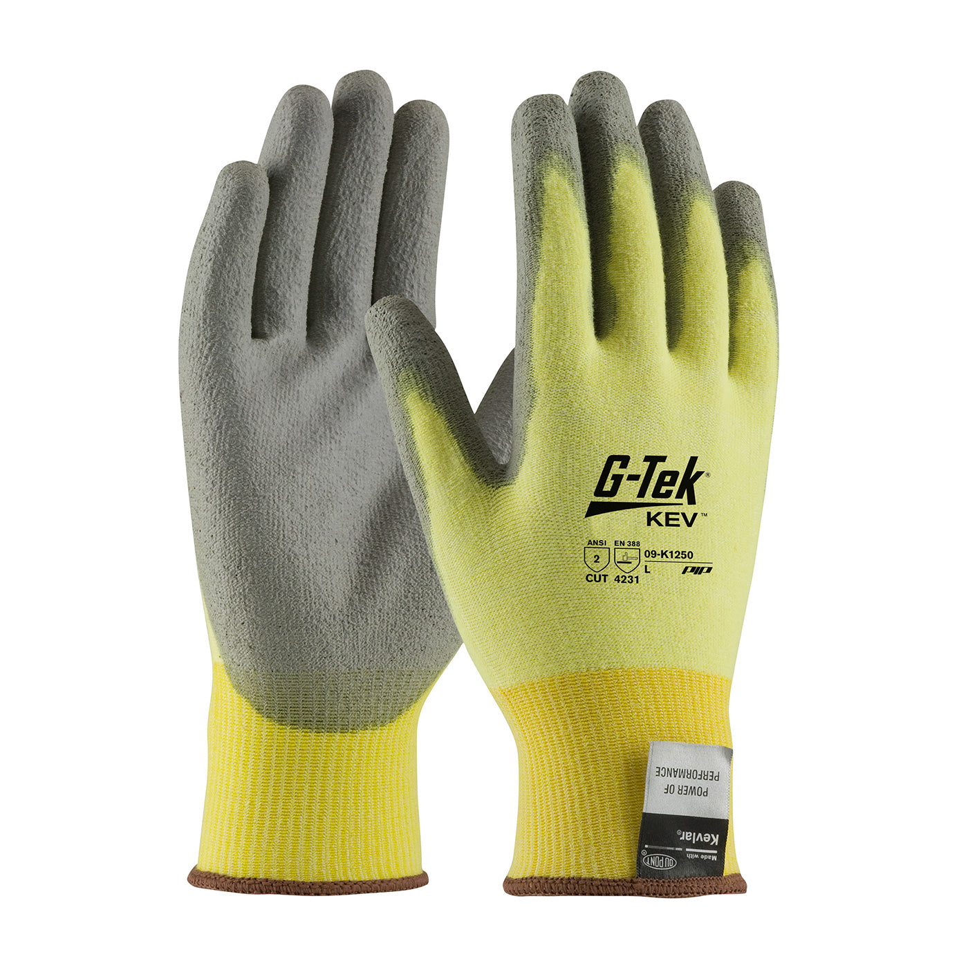G-Tek 09-K1250 Cut Resistant Gloves Kevlar Yellow