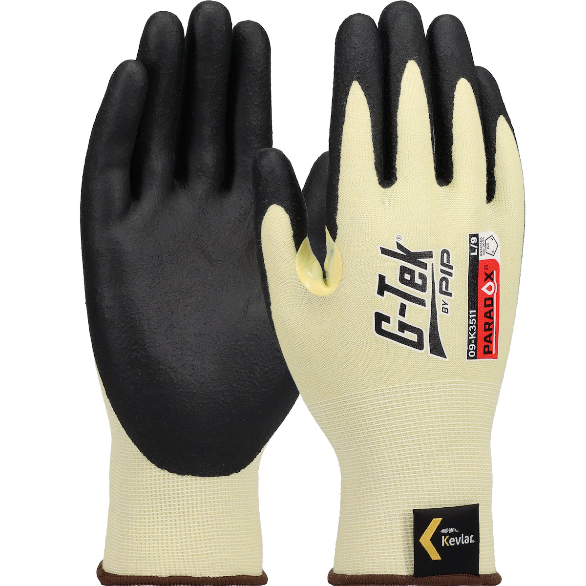 G-Tek 09-K3511 Cut Resistant Gloves Kevlar Touchscreen Yellow