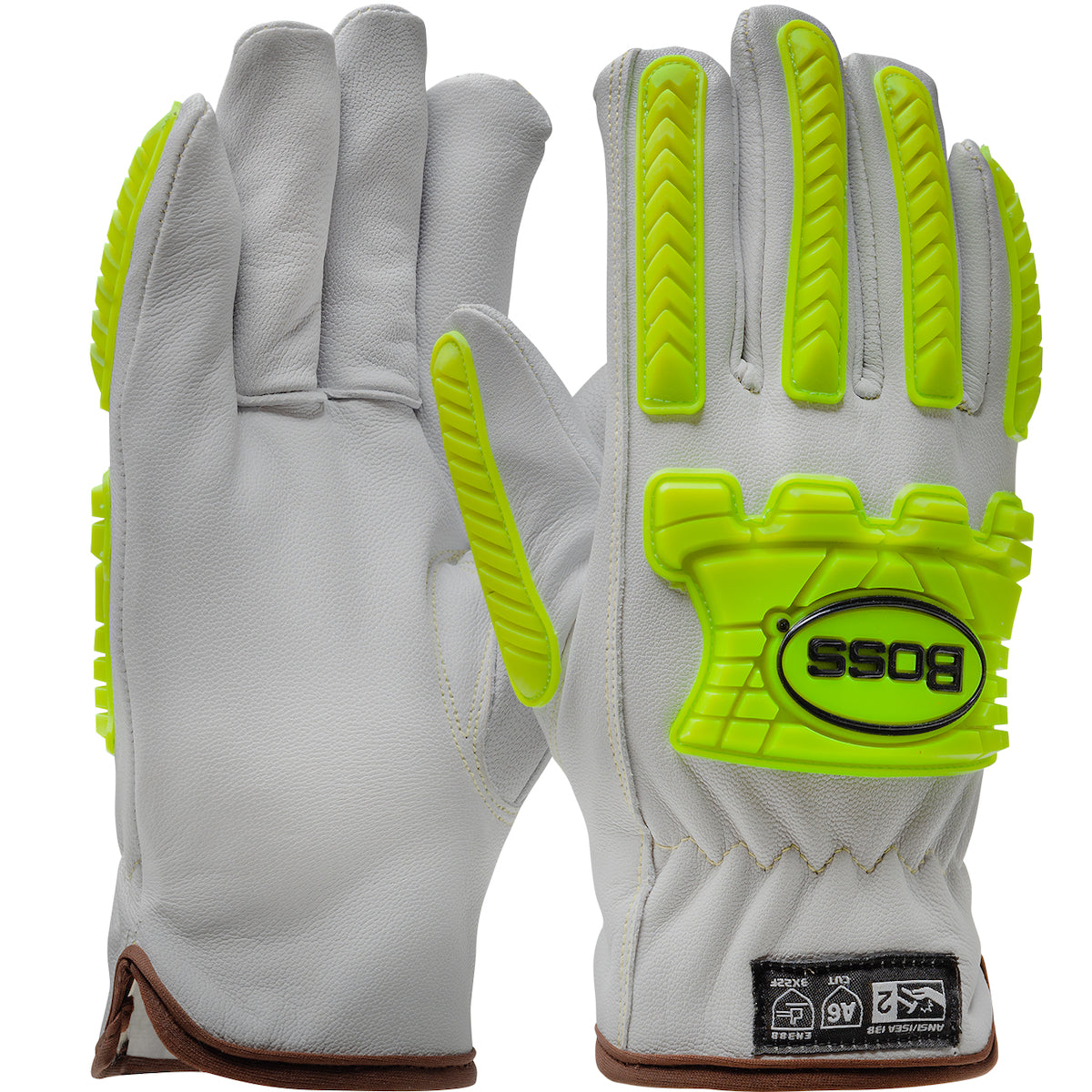 Boss 09-LC650MP High Performance Gloves Goatskin Impact Protection Natural