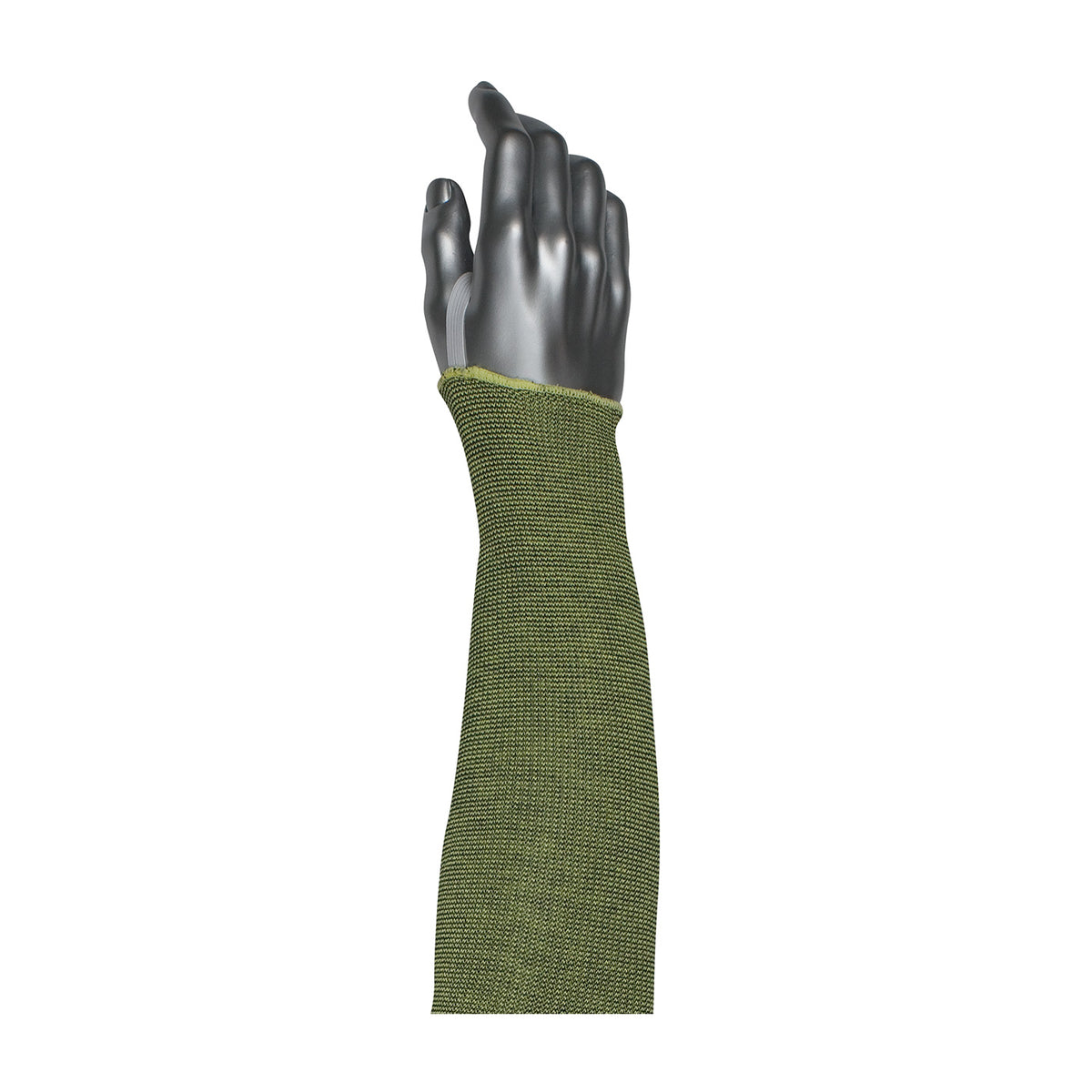 Kut Gard 10-21KVACPMBK-ET Cut Resistant Sleeve Kevlar Smart-Fit Elastic Thumb Green