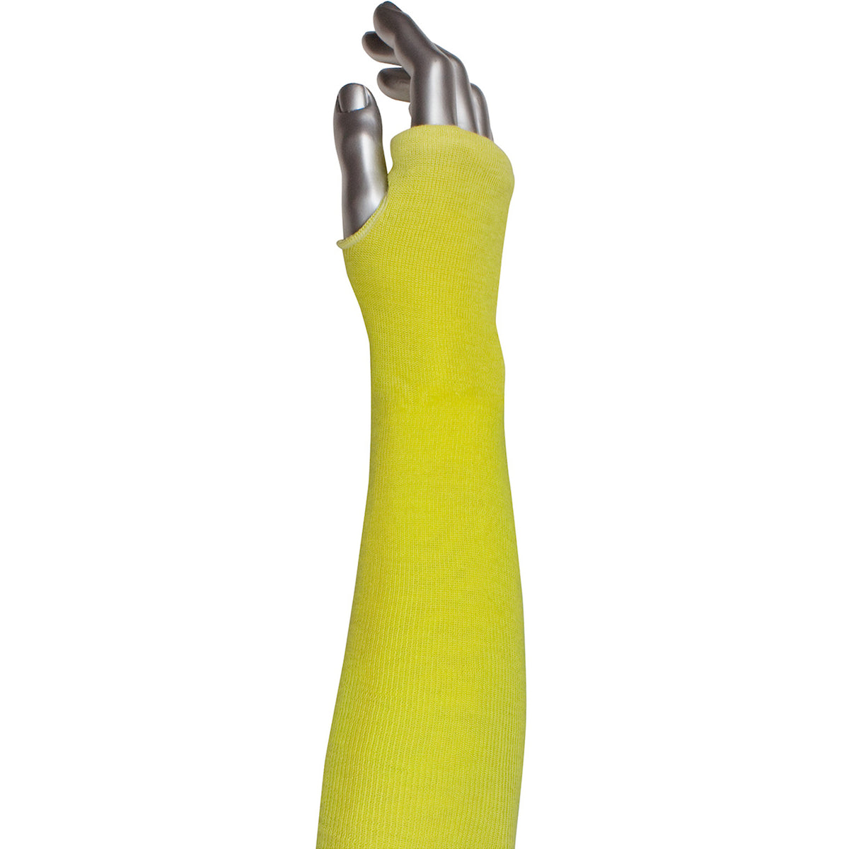 Kut Gard 10-KSSTO Cut Resistant Sleeve Kevlar Thumb Hole Yellow