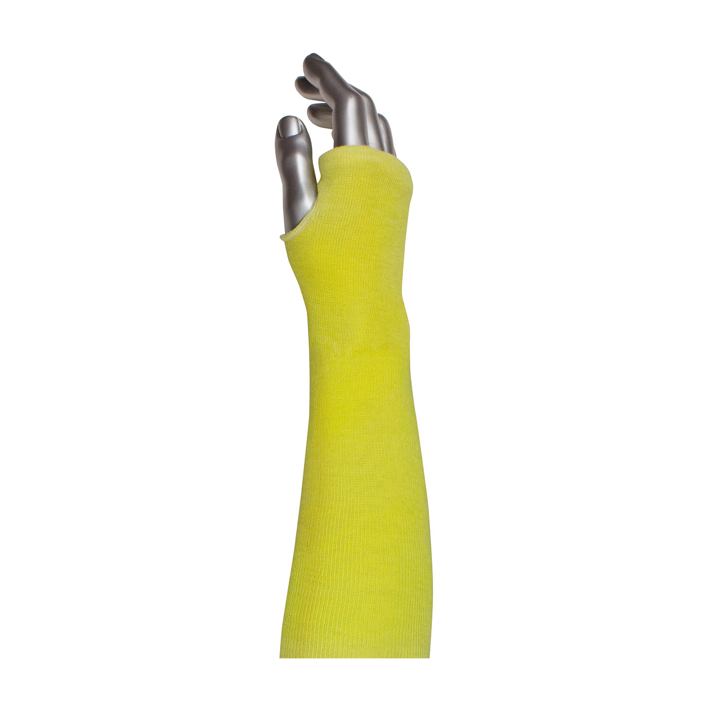 Kut Gard 10-KSTONS Cut Resistant Sleeve Kevlar Thumb Hole Yellow