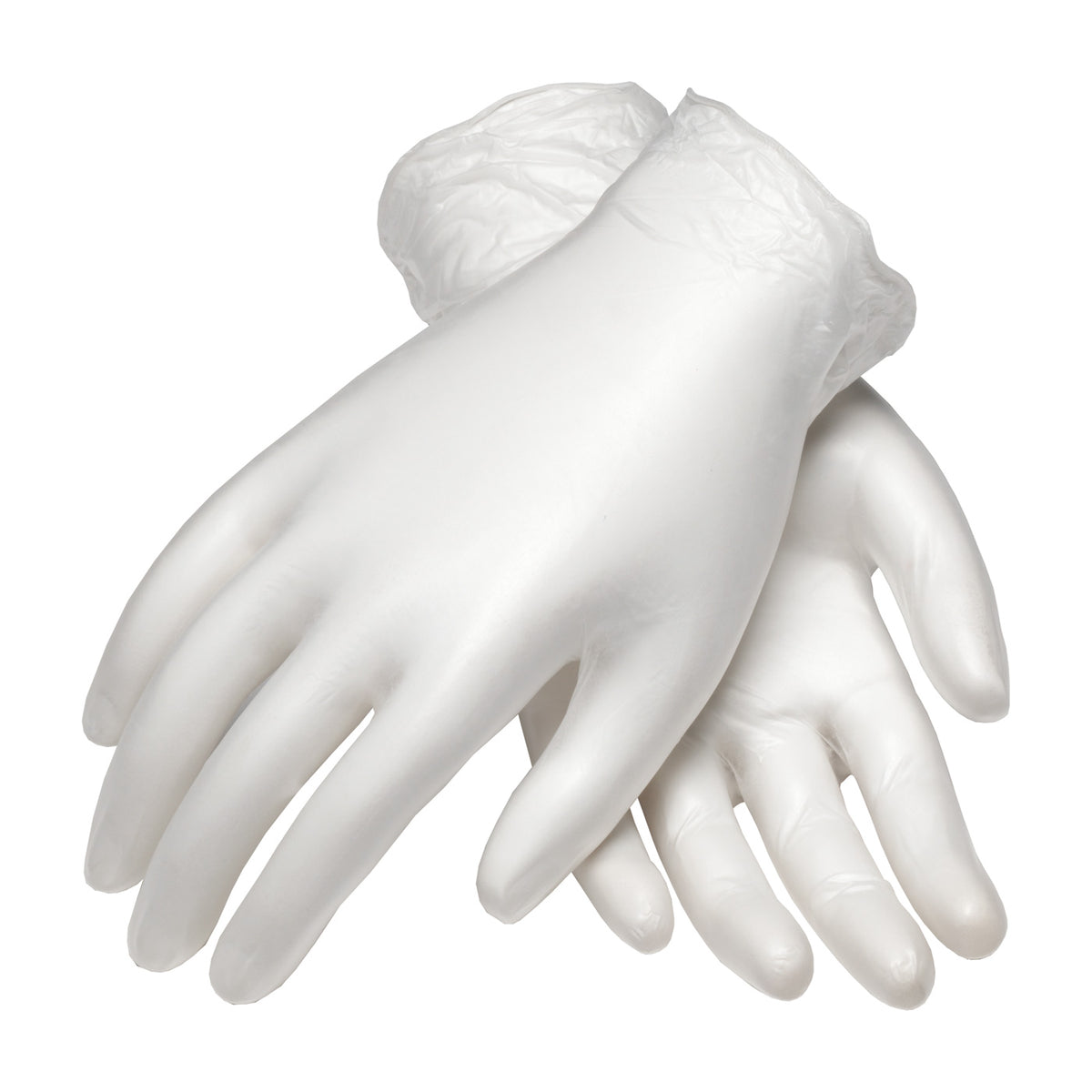 CleanTeam 100-2824 Cleanroom Gloves Vinyl Finger Textured Clear