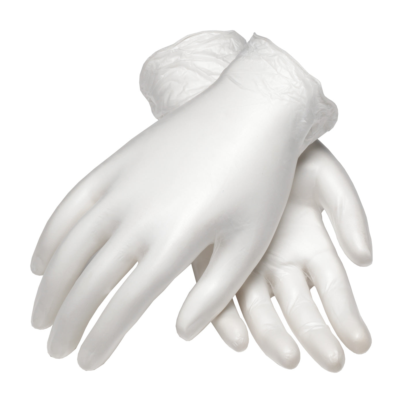 CleanTeam 100-2824 Cleanroom Gloves Vinyl Finger Textured Clear
