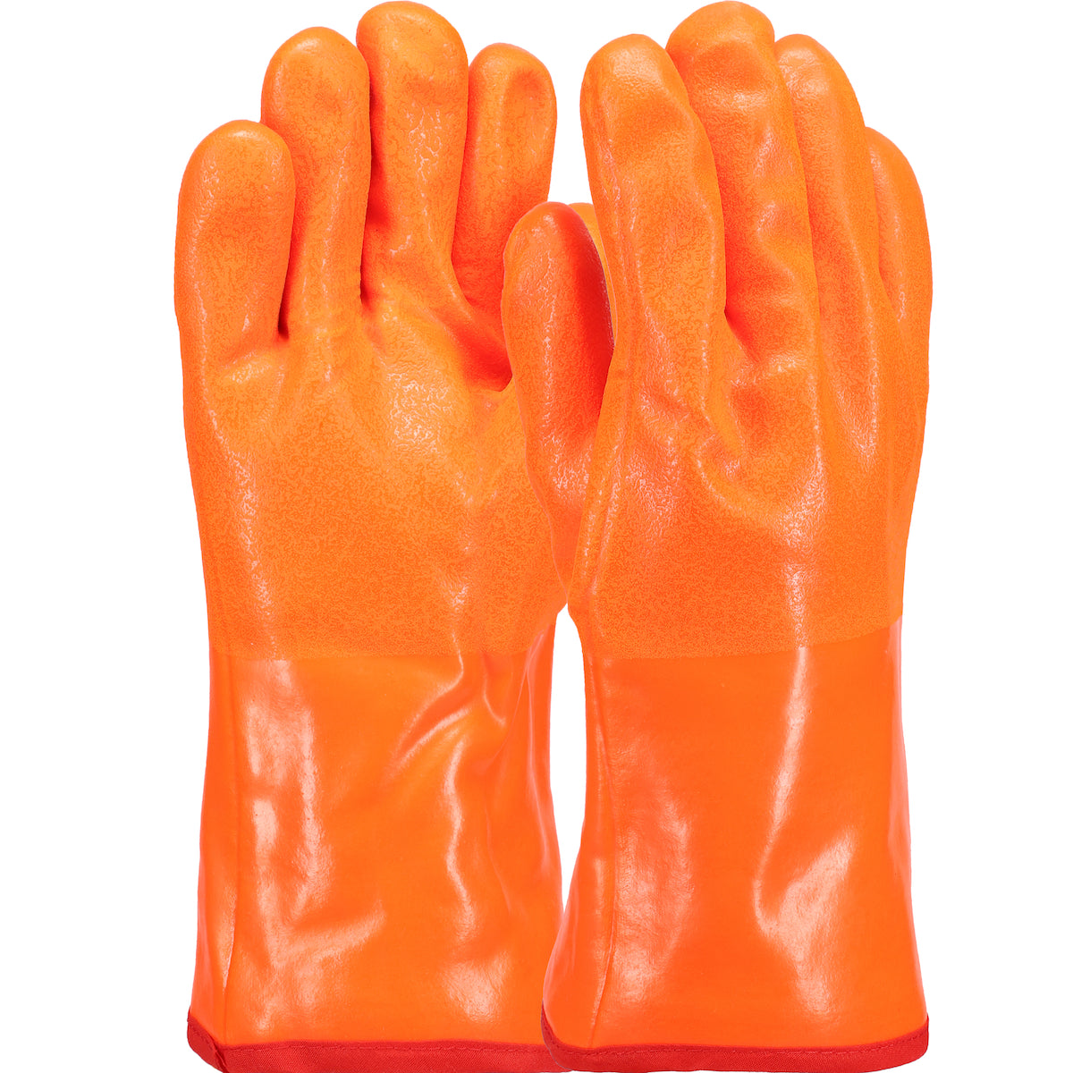 PIP 1027ORF Cold Protection Gloves PVC Foam Liner Rough Orange