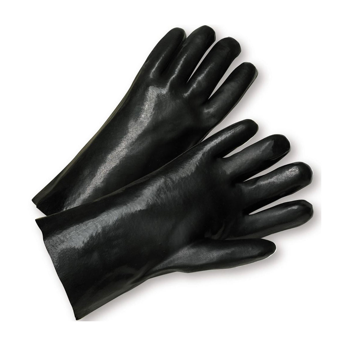 PIP 1027 Chemical Resistant Gloves PVC Interlock Liner Black