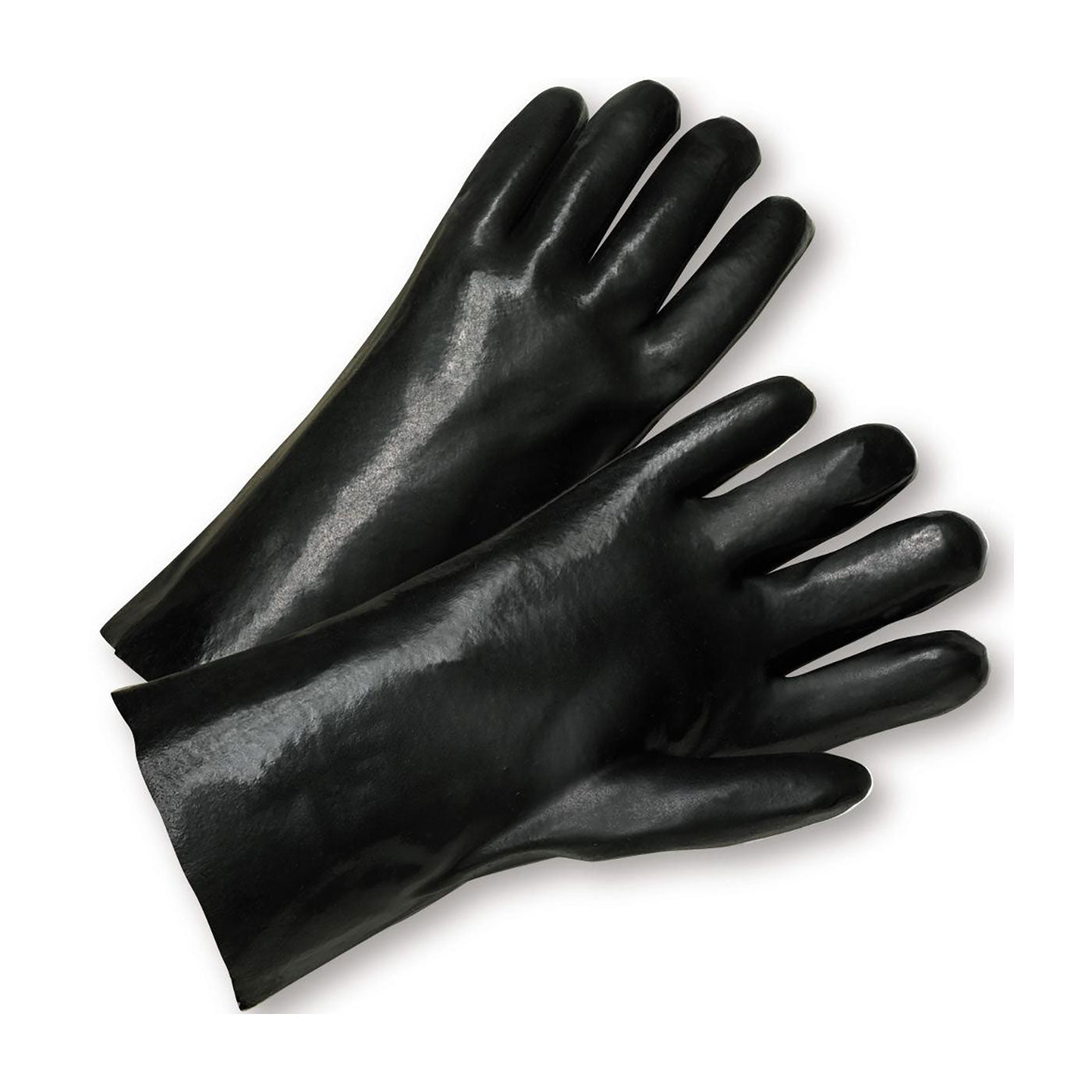 PIP 1027 Chemical Resistant Gloves PVC Interlock Liner Black