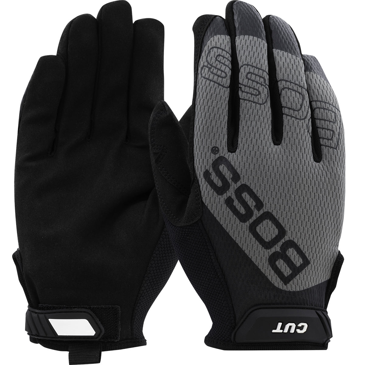 Boss 120-MC1225T Gloves Microfiber Palm Para-Aramid Gray