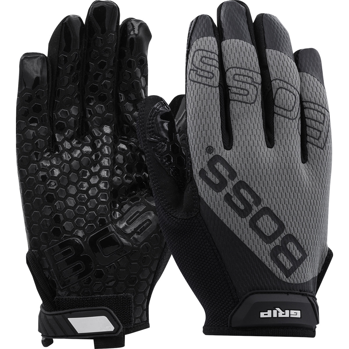 Boss 120-MG1220T High Performance Gloves Microfiber Silicone Grip Gray