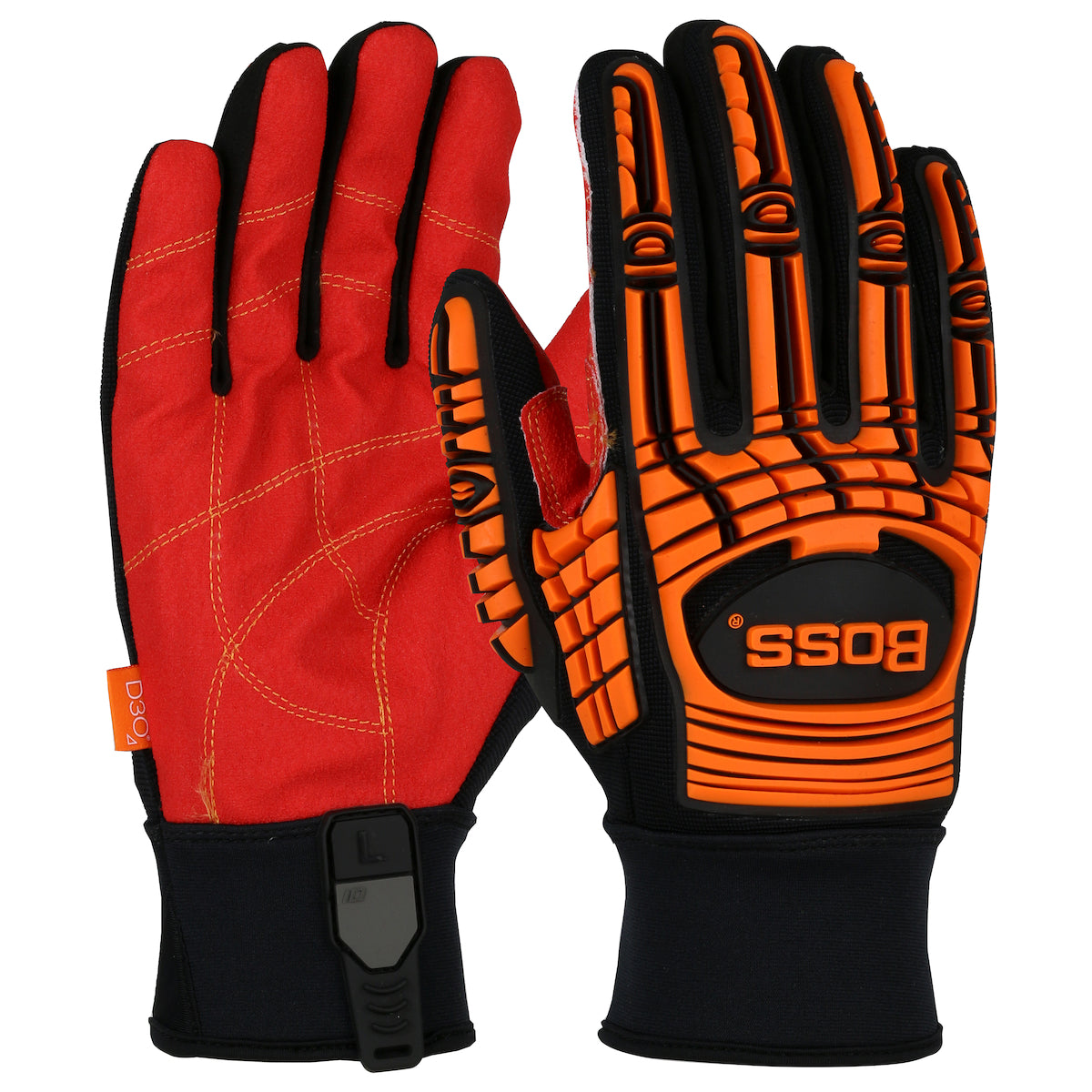 Boss 120-MP3120 High Performance Gloves PVC Grip TPR Impact Orange