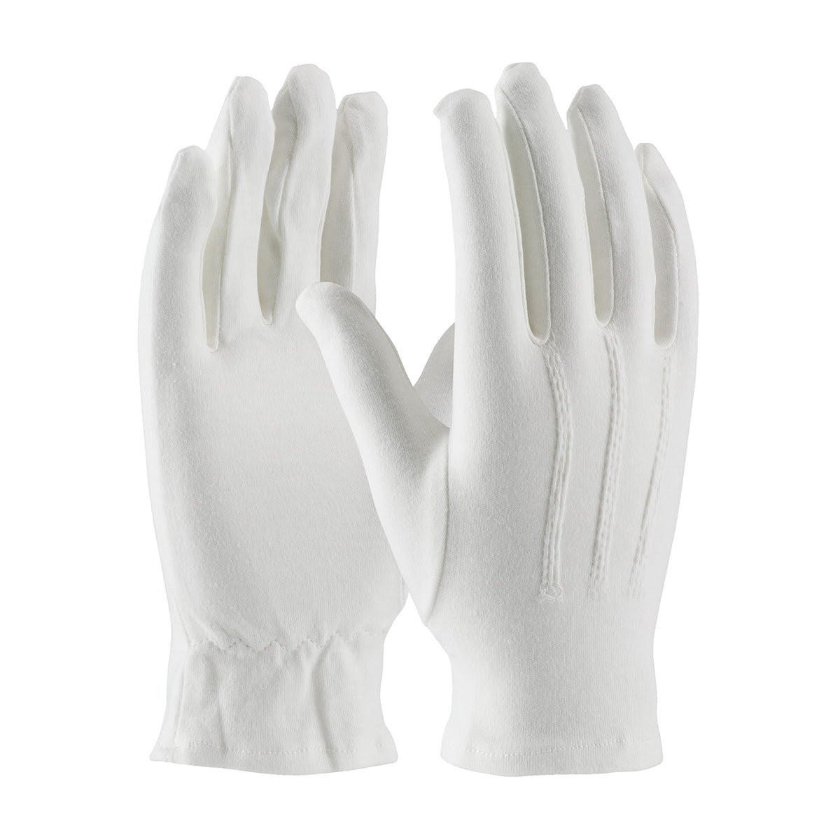 Cabaret 130-100WM Parade Gloves Cotton Raised Stitching White