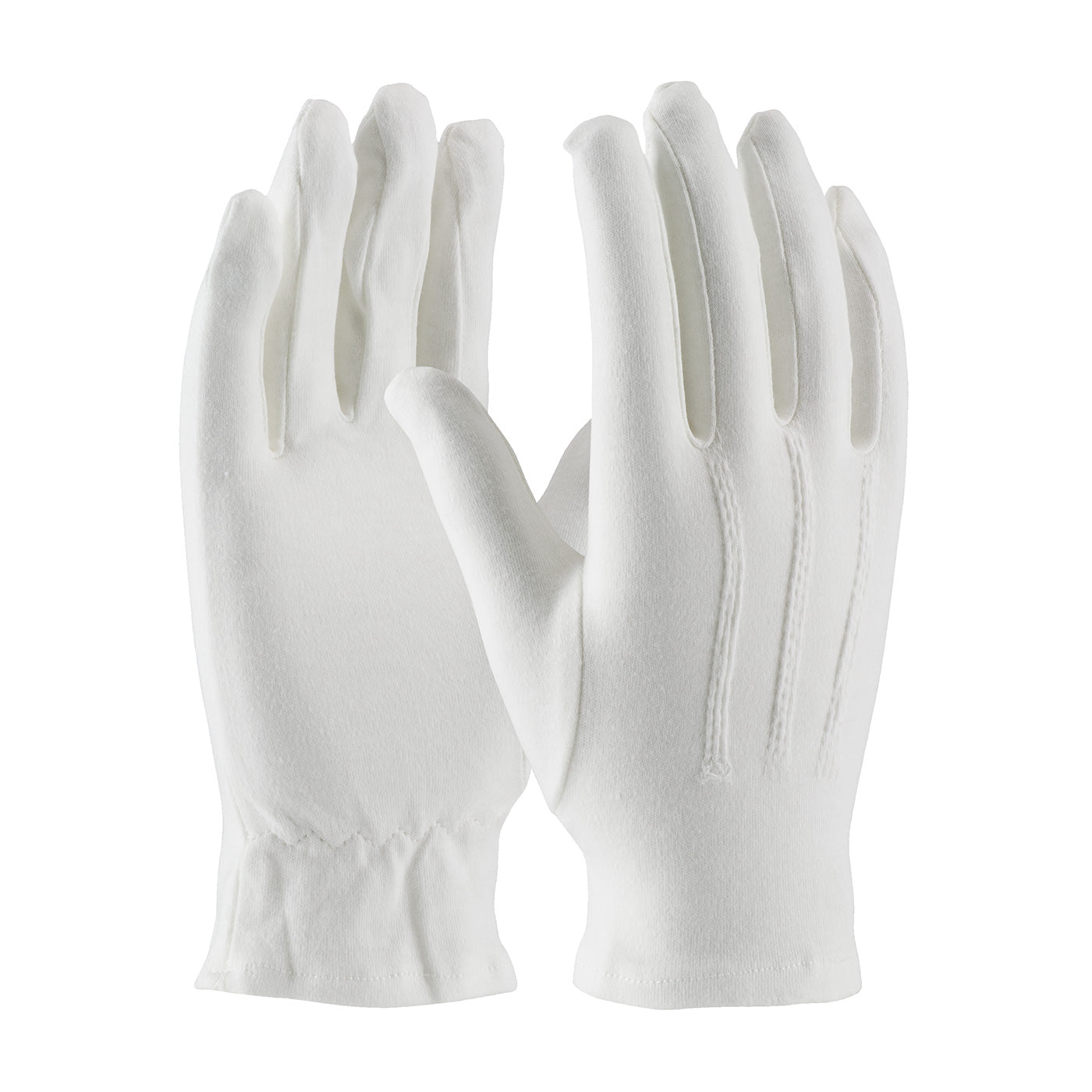 Cabaret 130-100WM Parade Gloves Cotton Raised Stitching White