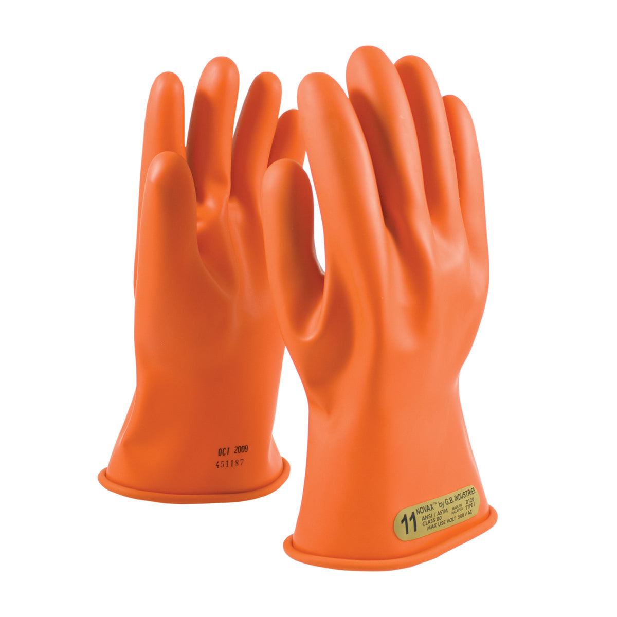 NOVAX 147-00-11 Electrical Safety Gloves Rubber Orange