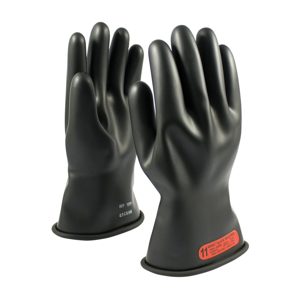 NOVAX 150-0-11 Electrical Safety Gloves Rubber Black