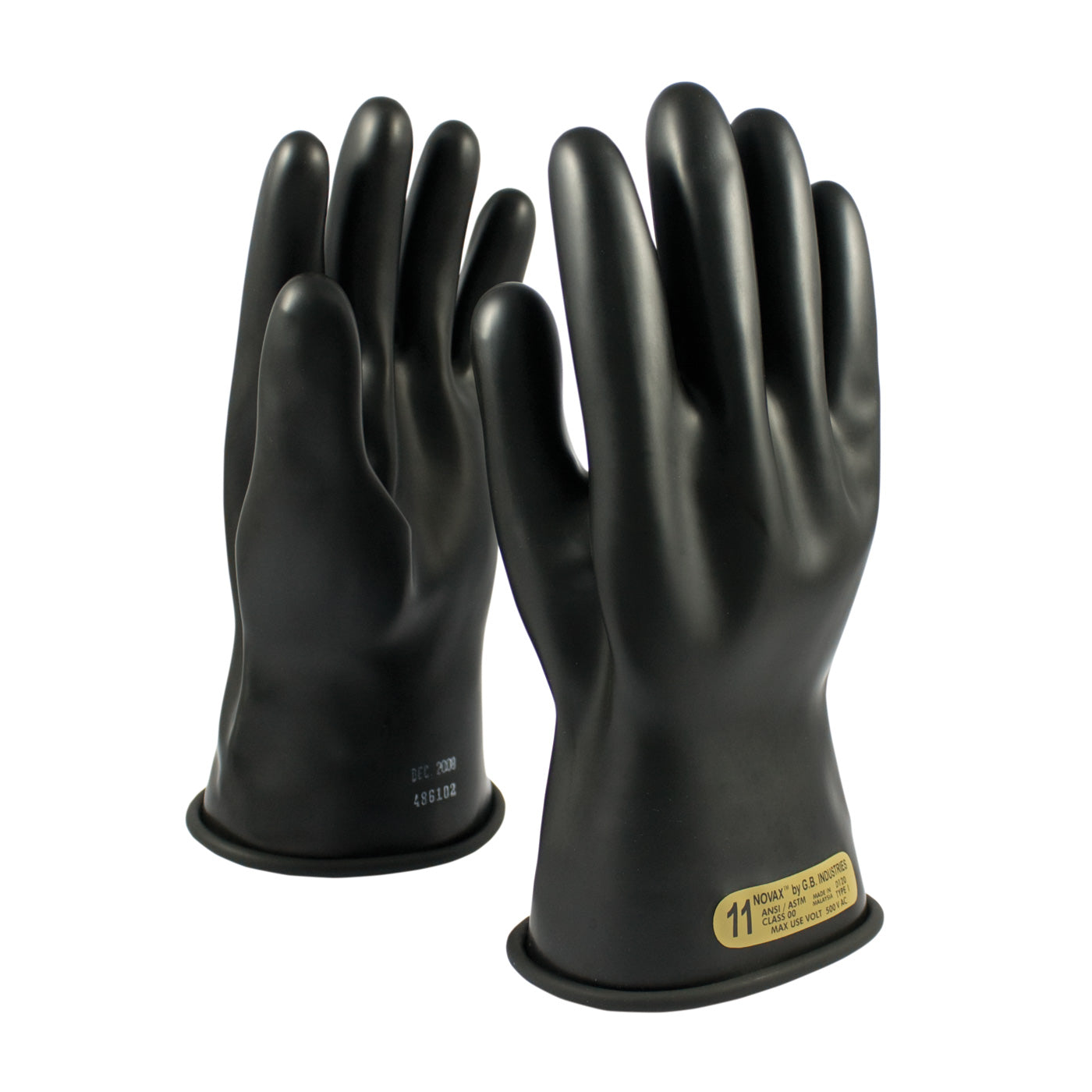 NOVAX 150-00-11 Electrical Safety Gloves Rubber Black