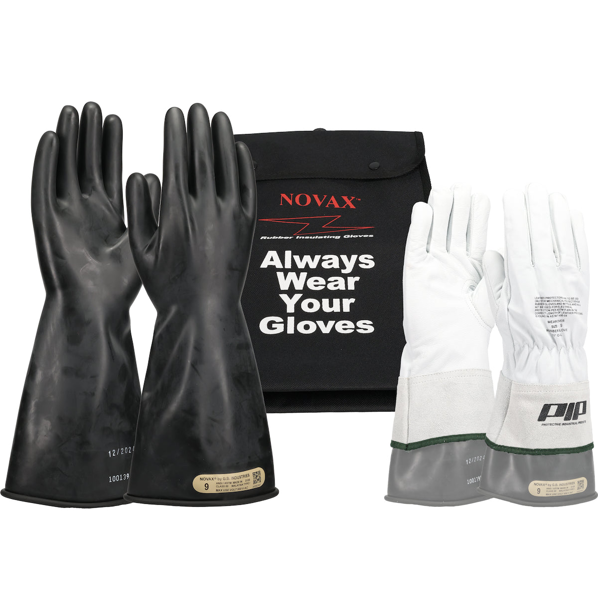 NOVAX 150-SK-00-14 Electrical Safety Kit Goatskin Black