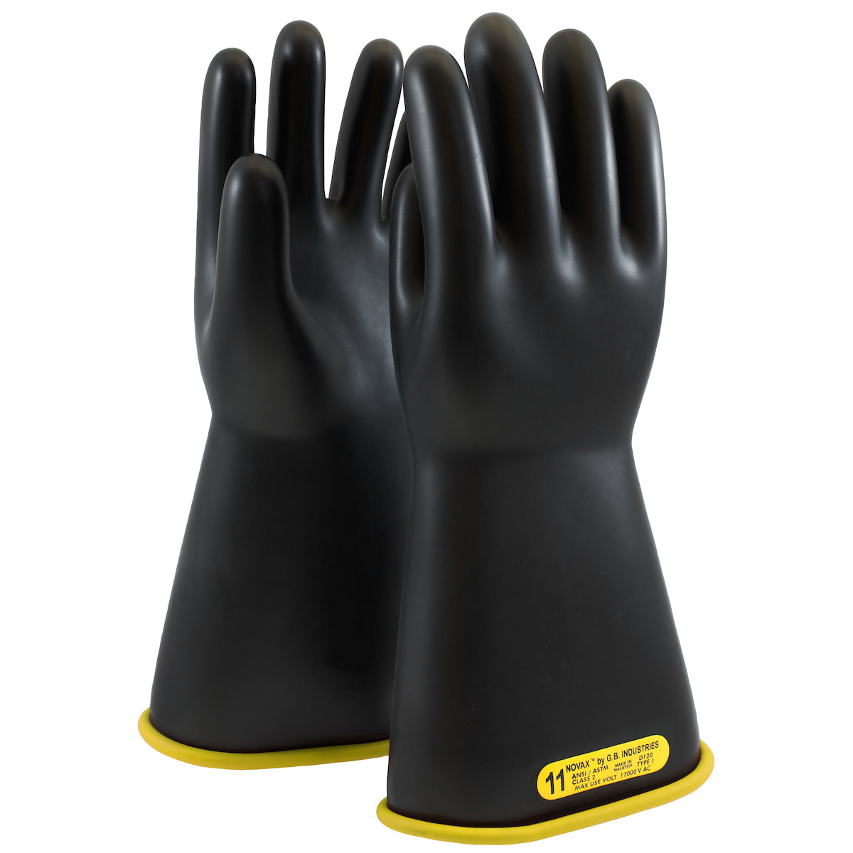 NOVAX 152-2-14 Electrical Safety Gloves Rubber Black
