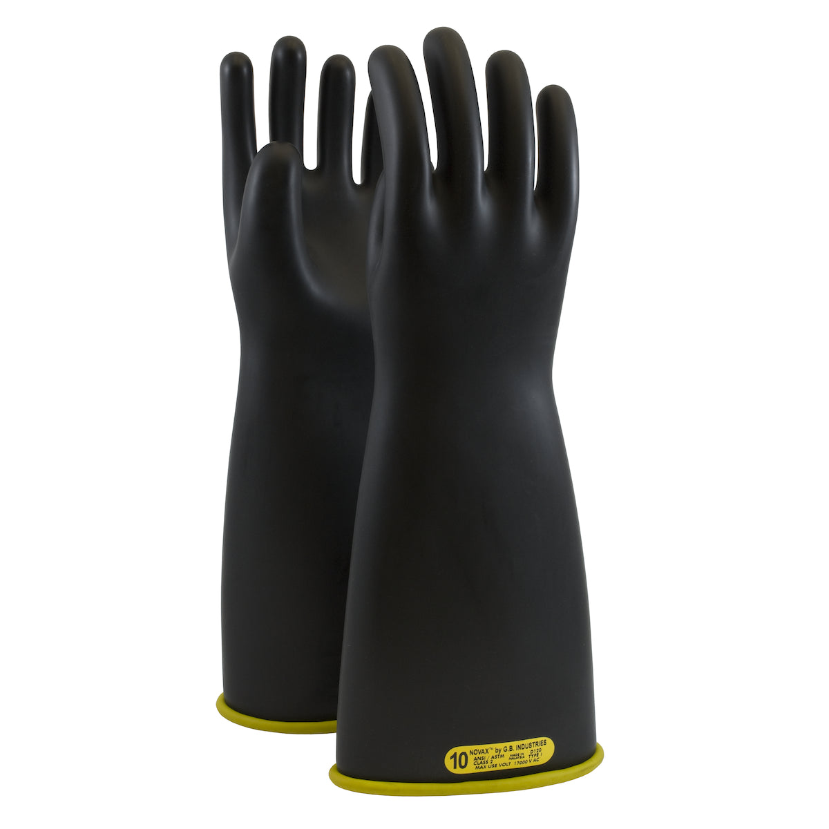 NOVAX 152-2-18 Electrical Safety Gloves Rubber Black