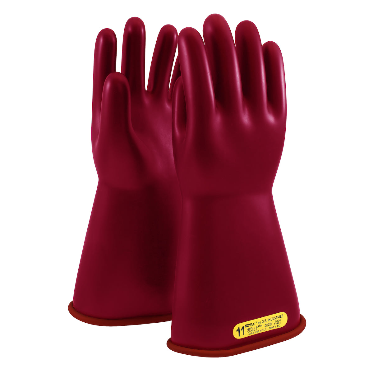 NOVAX 153-2-14 Electrical Safety Gloves Rubber Red