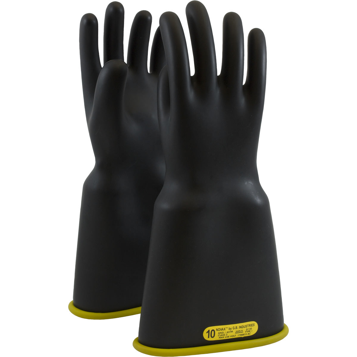 NOVAX 154-2-16 Electrical Safety Gloves Class 2 Rubber Black