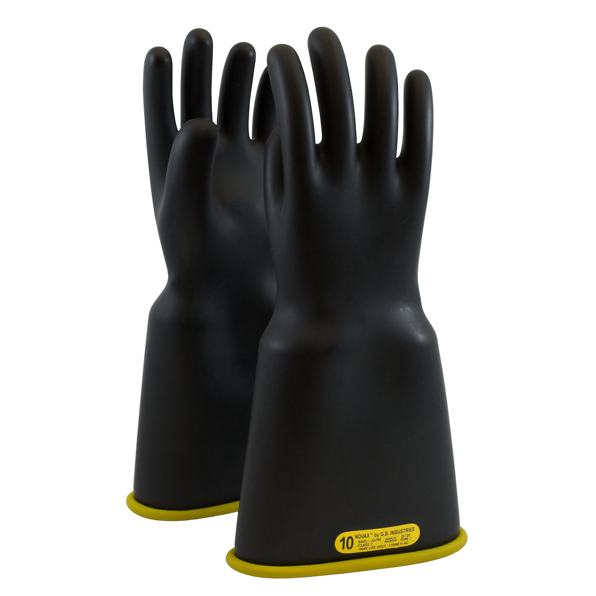 NOVAX 154-2-18 Electrical Safety Gloves Class 2 Rubber Black