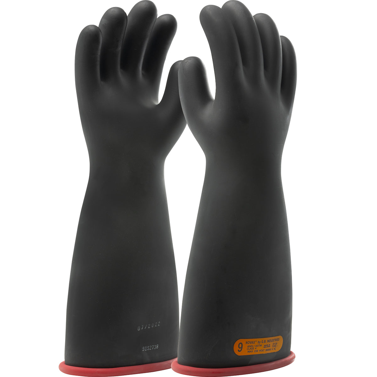 NOVAX 156-4-16 Electrical Safety Gloves Rubber Black