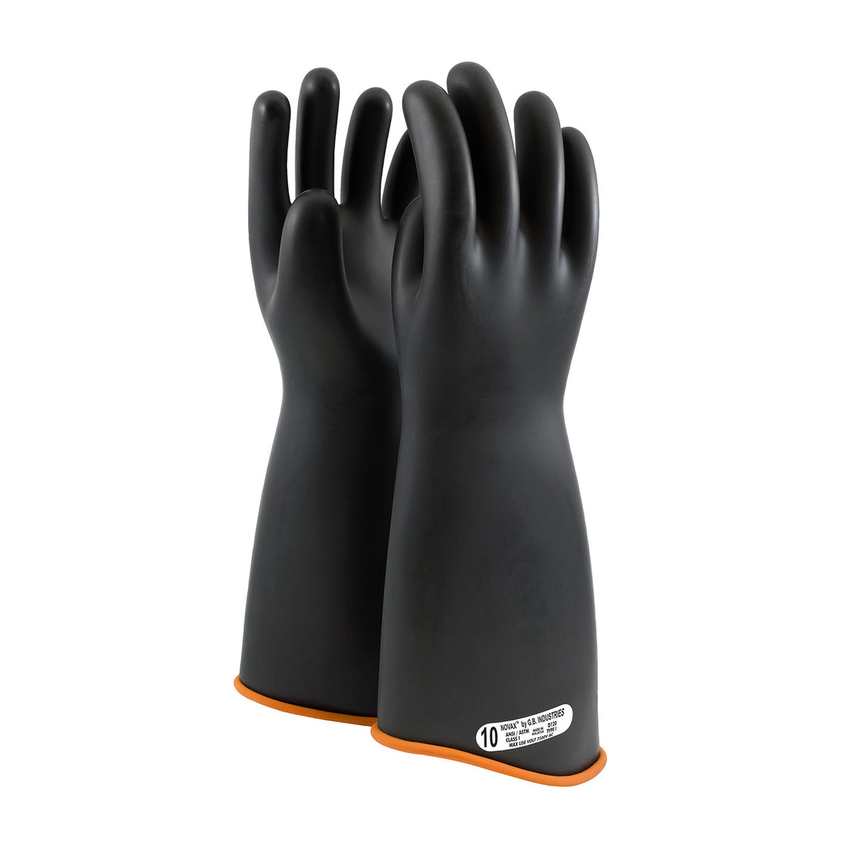 NOVAX 158-1-18 Electrical Safety Gloves Rubber Black