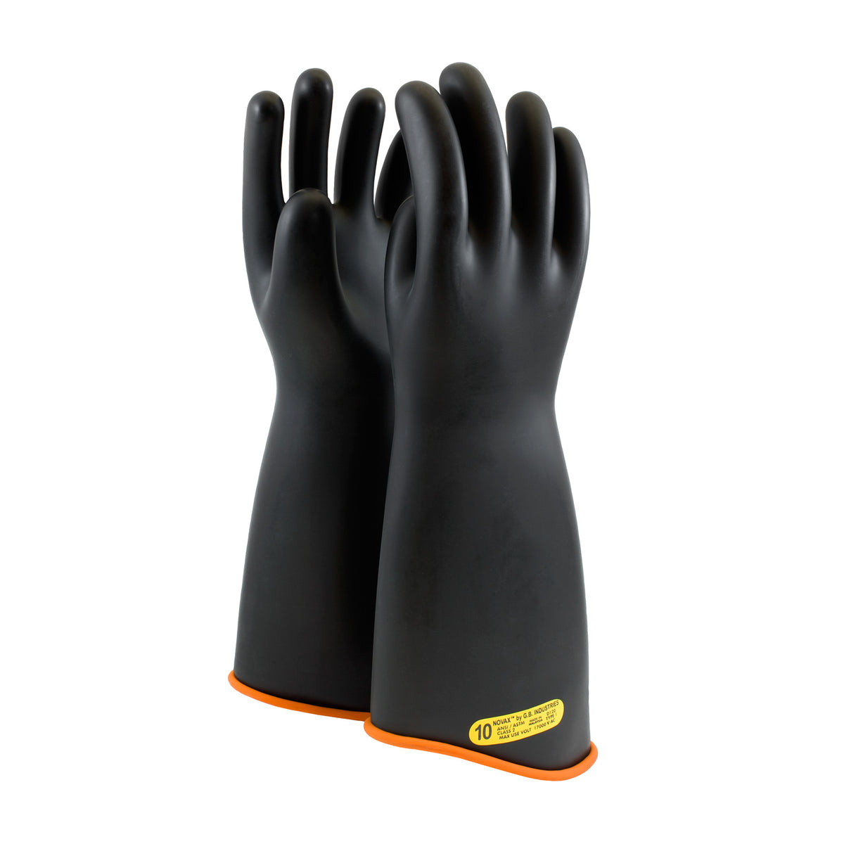NOVAX 158-2-18 Electrical Safety Gloves Rubber Black