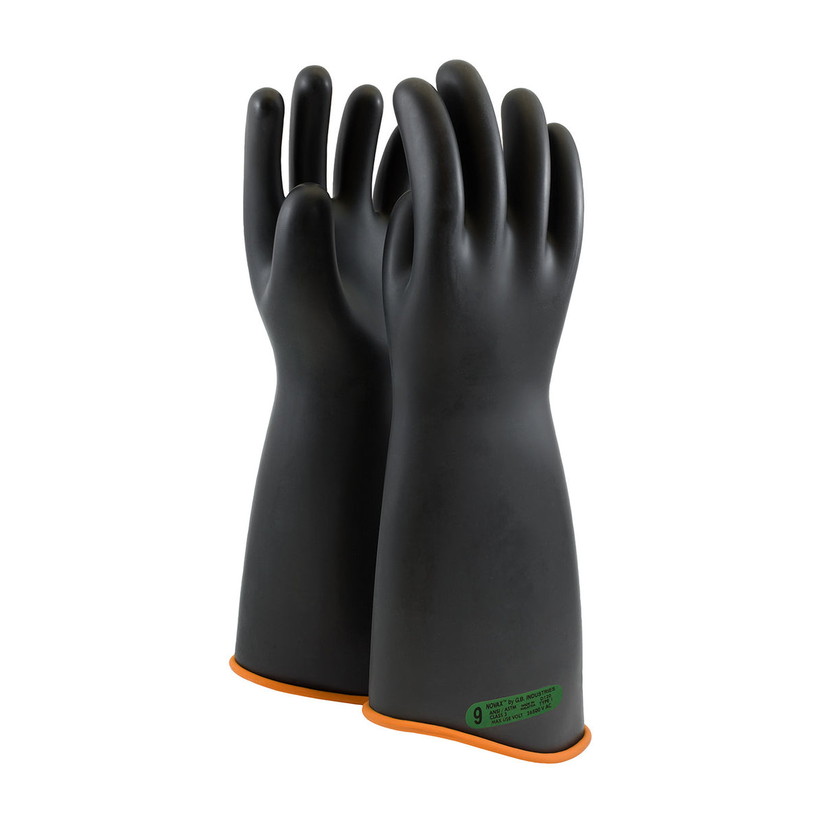 NOVAX 158-3-18 Electrical Safety Gloves Rubber Black