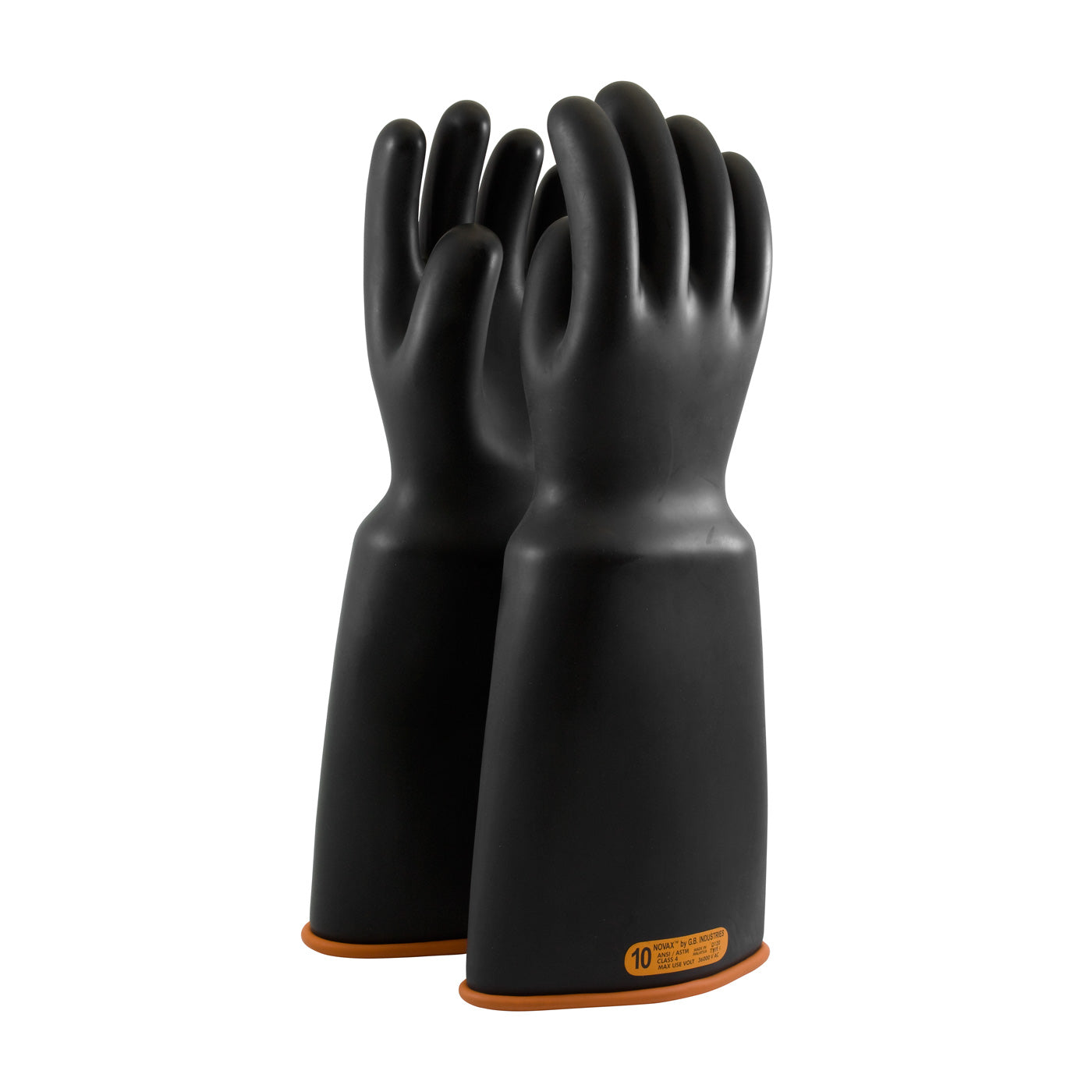 NOVAX 159-4-18 Electrical Safety Gloves Rubber Bell Cuff Black