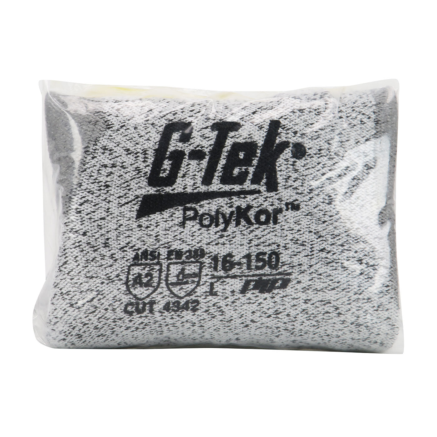 G-Tek 16-150V Cut Resistant Gloves PolyKor Blended Salt & Pepper