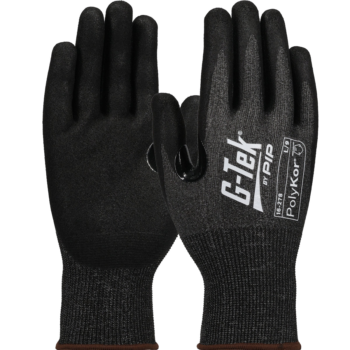 G-Tek 16-278 Cut Resistant Gloves PolyKor X7 Black