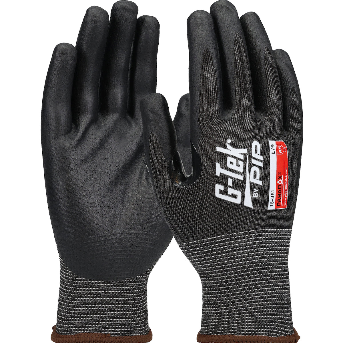 G-Tek 16-351 Cut Resistant Gloves PolyKor Foam Nitrile Black