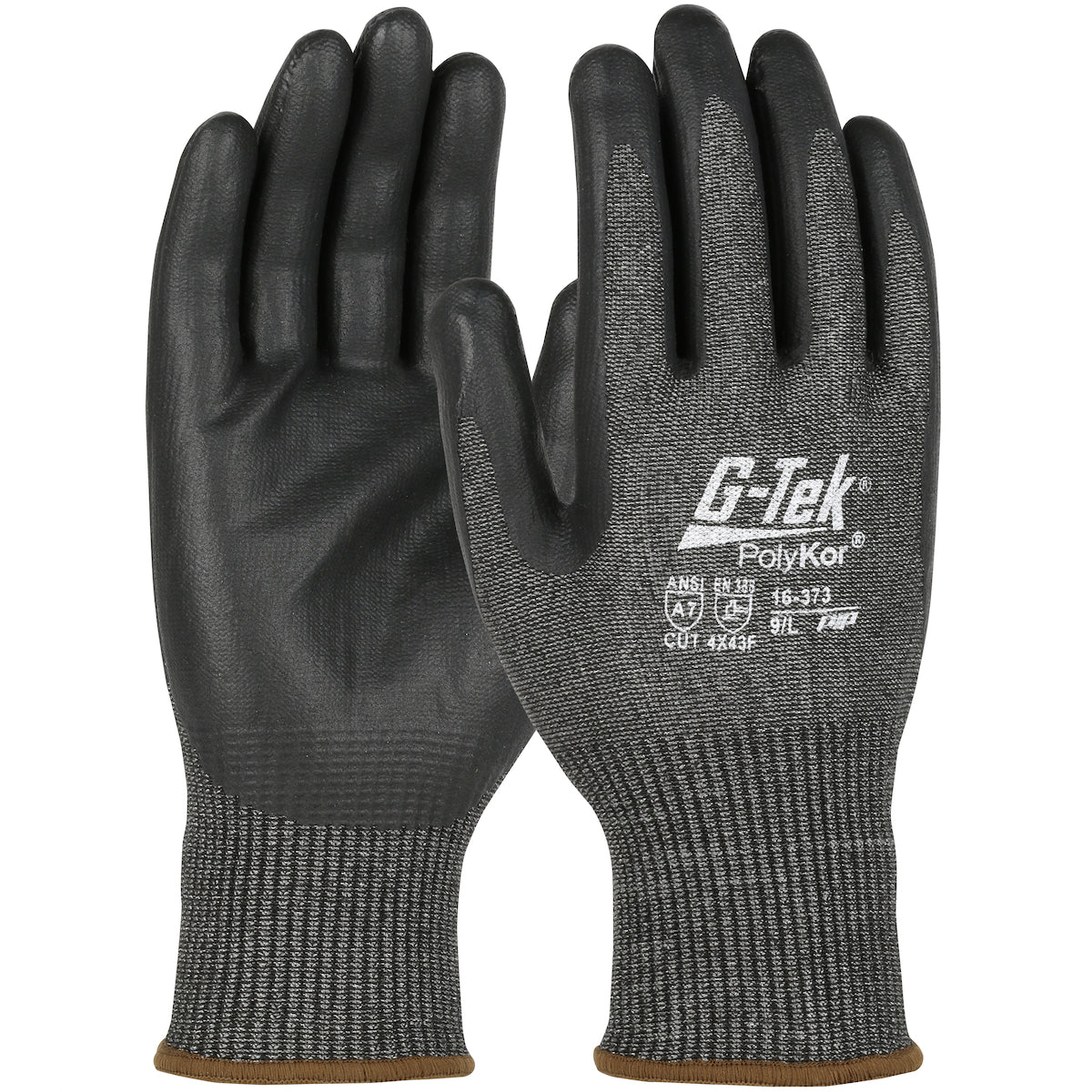 G-Tek 16-373 Cut Resistant Gloves PolyKor Foam Nitrile Black