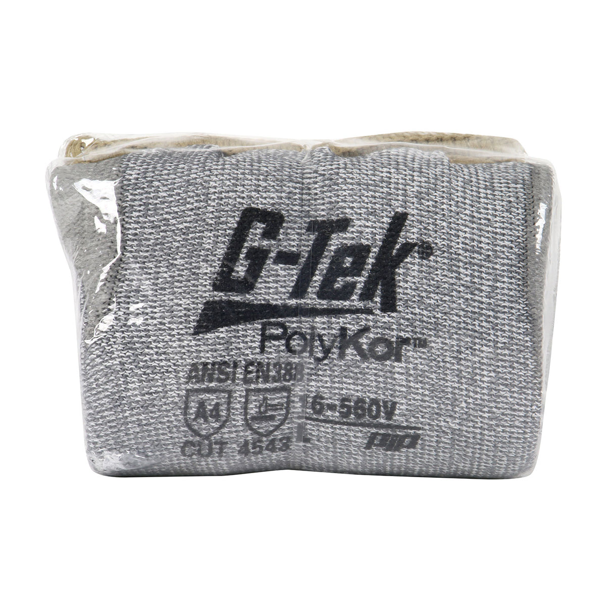 G-Tek 16-560V Cut Resistant Gloves PolyKor Flat Grip Gray
