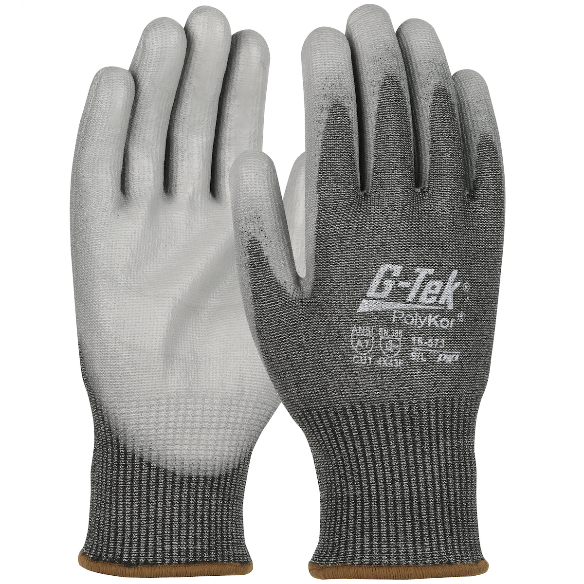 G-Tek 16-573 Cut Resistant Gloves PolyKor Flat Grip Black