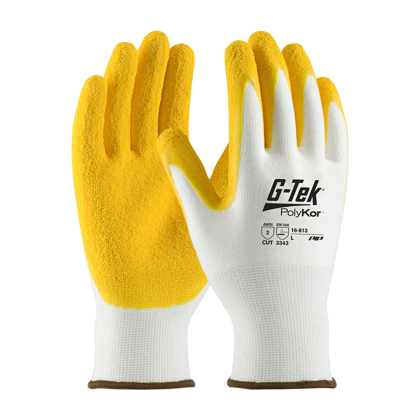 G-Tek 16-813 Cut Resistant Gloves PolyKor Latex White