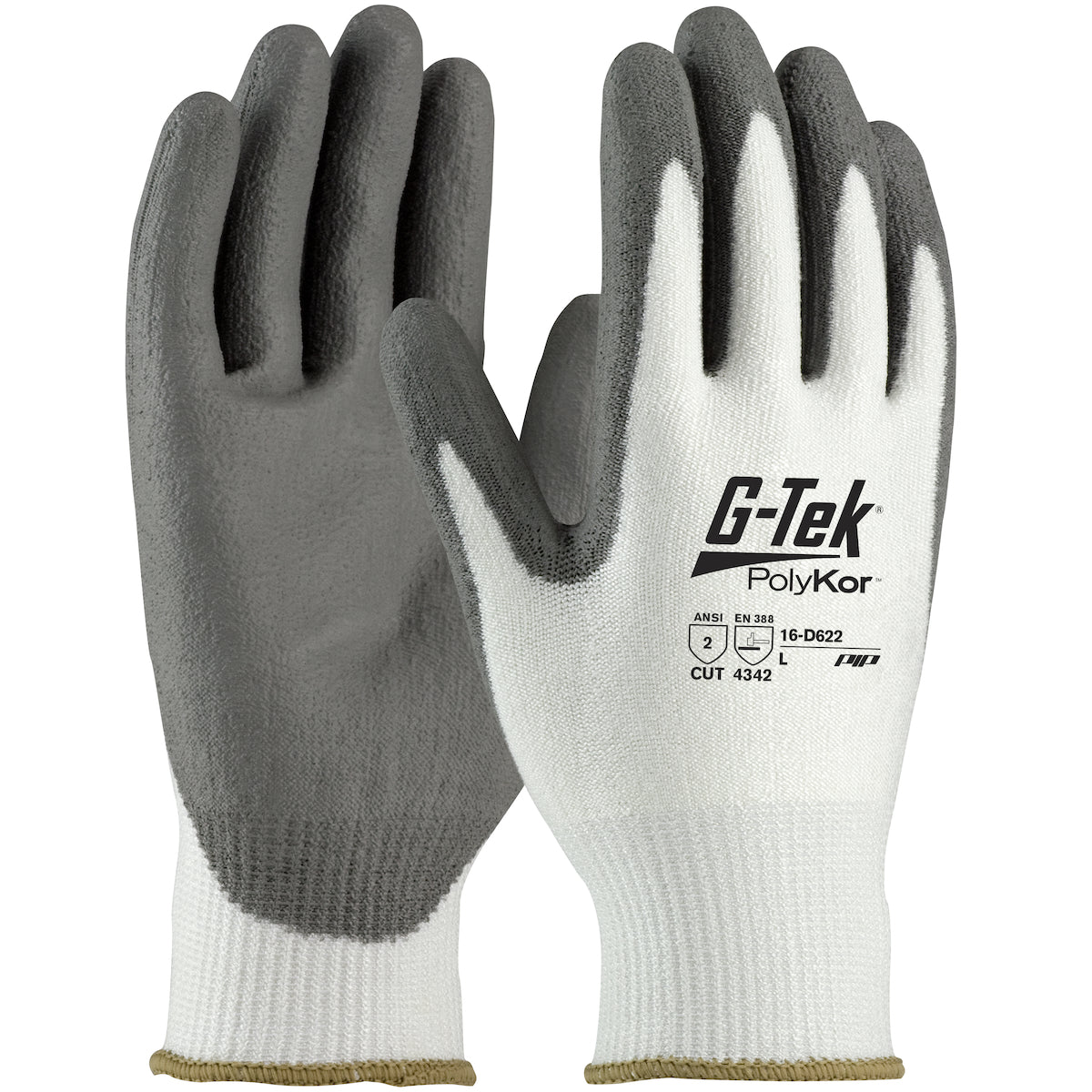 G-Tek 16-D622 Cut Resistant Gloves PolyKor Touchscreen White