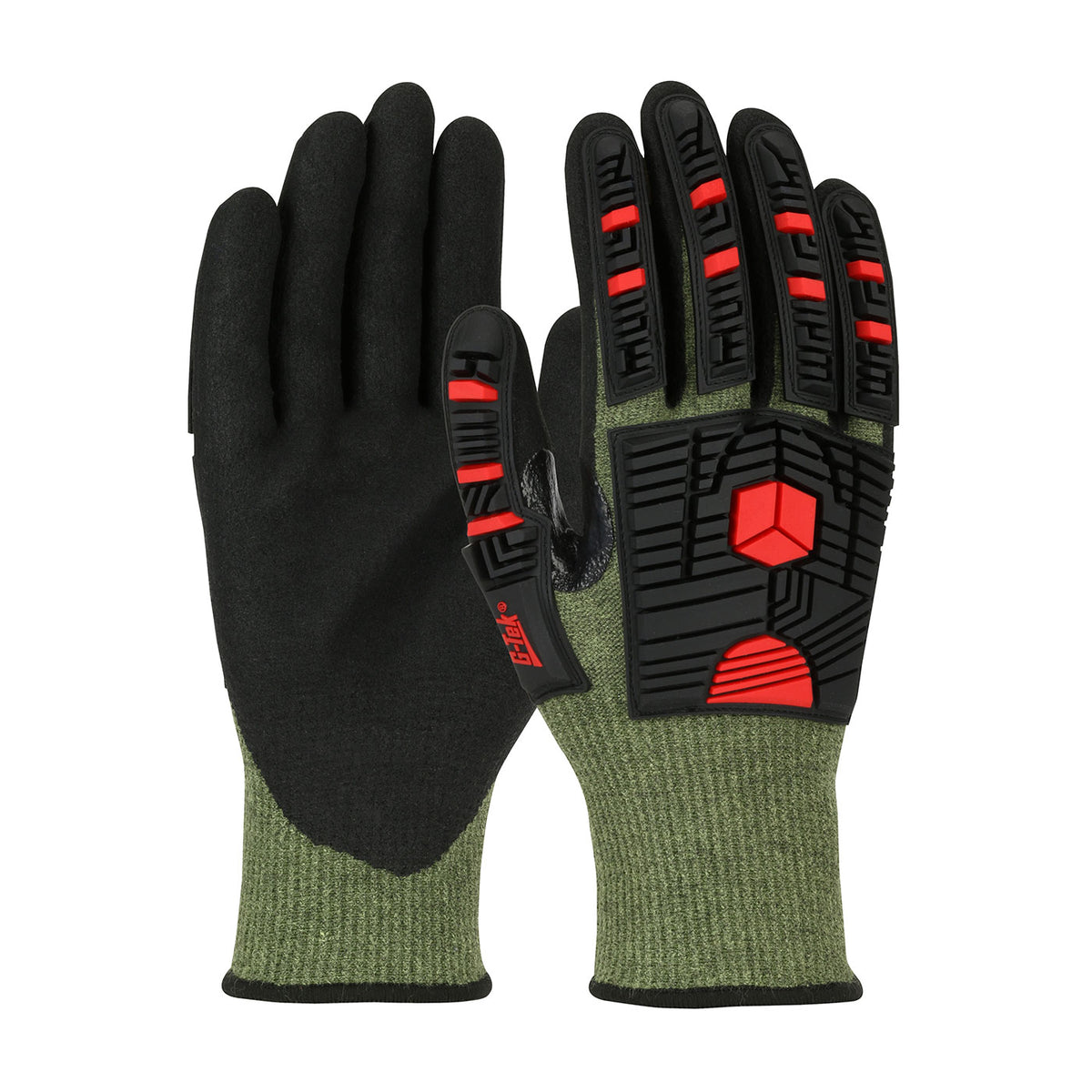 G-Tek 16-MP935 High Performance Gloves PolyKor Impact Green