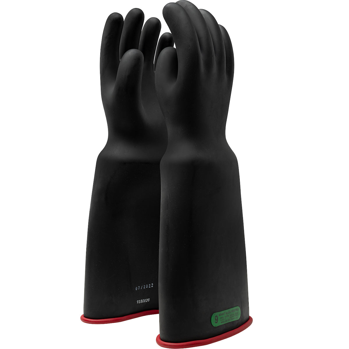 NOVAX 161-3-18 Electrical Safety Gloves Rubber Bell Cuff Black