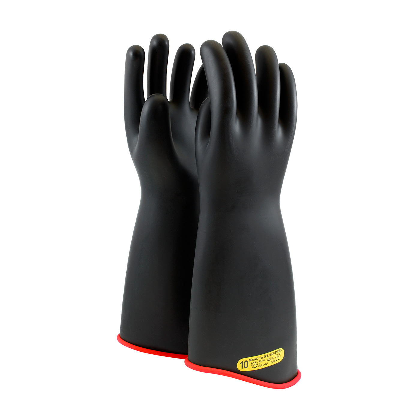 NOVAX 162-2-18 Electrical Safety Gloves Rubber Black