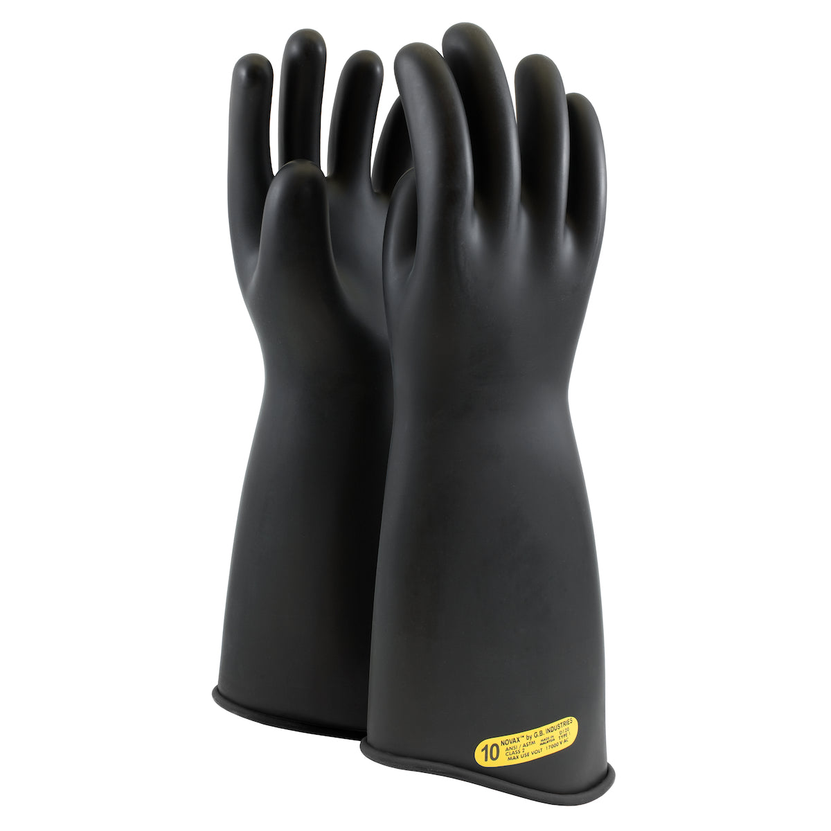NOVAX 163-2-18 Electrical Safety Gloves Rubber Black